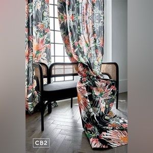 CB2 Curtain Panel 48” x 108” one set of 2 panels included